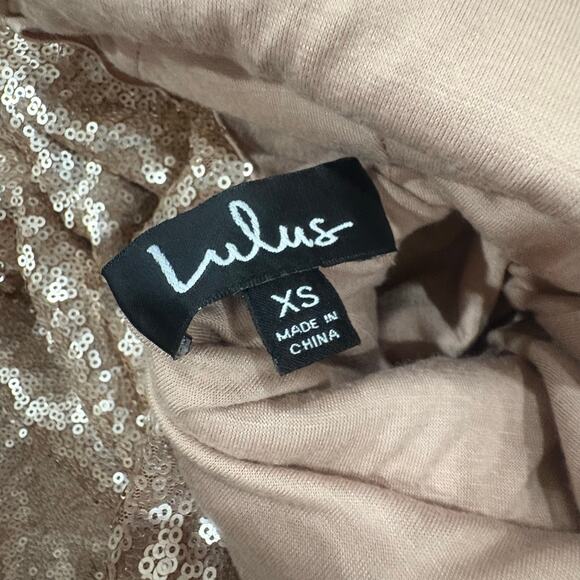 Lulus Slink and Wink Matte Rose Gold Sequin Dress Size XS - Picture 11 of 11